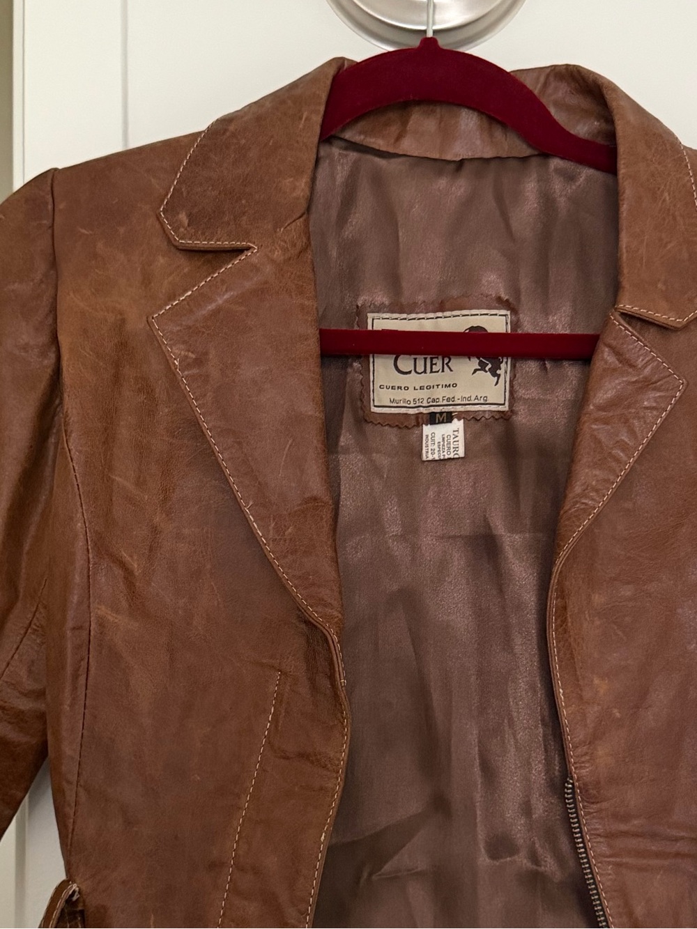 Argentine Brown Leather Jacket -